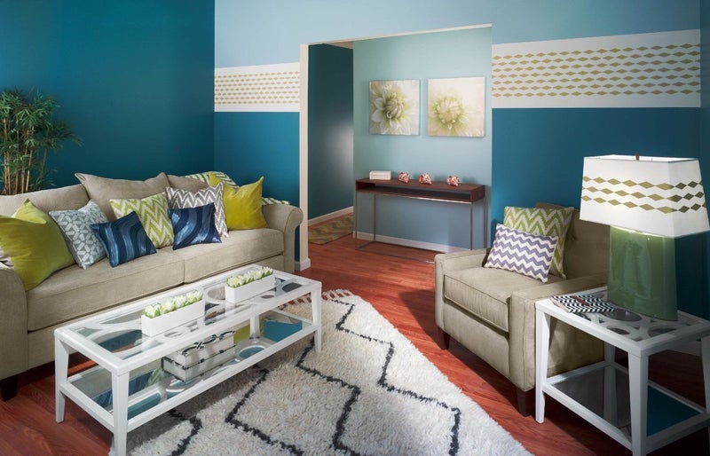 FROGTAPE 282549 Shape Tape Painting Tape, Yellow, Chevron Design, 1.81-Inch x 25-Yard Roll - Image 2